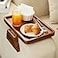 Tinamo 1375 x 95 Acacia Couch Arm Table Wooden Sofa Arm Tray Armrest Table for Couch Wooden Sofa Armrest Tray Clipon Tray for Wide Couch Side Table for Eating Drink Snack Phone Remote