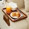 Tinamo 1375 x 95 Acacia Couch Arm Table Wooden Sofa Arm Tray Armrest Table for Couch Wooden Sofa Armrest Tray Clipon Tray for Wide Couch Side Table for Eating Drink Snack Phone Remote
