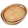 i-lan i lan 2Pack Extra Large Oval Rattan Serving Trays with Handles17 Inch Natural Brown Wicker Oval Serving Baskets Food Storage Platters Decorative Display Tray Set for OttomanCoffee Table40cm43cm