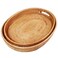 i-lan i lan 2Pack Extra Large Oval Rattan Serving Trays with Handles17 Inch Natural Brown Wicker Oval Serving Baskets Food Storage Platters Decorative Display Tray Set for OttomanCoffee Table40cm43cm