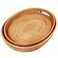 i-lan i lan 2Pack Extra Large Oval Rattan Serving Trays with Handles17 Inch Natural Brown Wicker Oval Serving Baskets Food Storage Platters Decorative Display Tray Set for OttomanCoffee Table40cm43cm