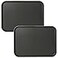 CURTA 2Pack Restaurant Grade NonSlip Tray NSF 22 Inch x 16 Inch Plastic Rubber Lined Rectangular Serving Tray Black