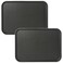 CURTA 2Pack Restaurant Grade NonSlip Tray NSF 22 Inch x 16 Inch Plastic Rubber Lined Rectangular Serving Tray Black