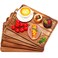 Roowest 5 Pack Solid Acacia Wood Serving Trays for Laser Engraving Rectangular Wooden Board for Food Appetizer Serving Tray Plates for Vegetables Fruit Cheese Housewarming Gifts14 x 10 Inch