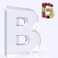RUFHVTY 11 Acrylic Letter Charcuterie Box Reusable Fillable Alphabet Number Shaped Form Tray for Birthday Anniversaries Party Decorative Serving Plates Display Candy Cake B