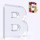 RUFHVTY 11 Acrylic Letter Charcuterie Box Reusable Fillable Alphabet Number Shaped Form Tray for Birthday Anniversaries Party Decorative Serving Plates Display Candy Cake B