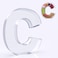 RUFHVTY 11 Acrylic Letter Charcuterie Box Reusable Fillable Alphabet Number Shaped Form Tray for Birthday Anniversaries Party Decorative Serving Plates Display Candy Cake C
