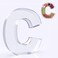 RUFHVTY 11 Acrylic Letter Charcuterie Box Reusable Fillable Alphabet Number Shaped Form Tray for Birthday Anniversaries Party Decorative Serving Plates Display Candy Cake C