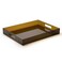 ATZYmolin 16x12 Large Acrylic Serving Tray Decorative Ottoman Coffee Table Vanity Tray Tea Fruit Platter Snack Appetizer Dessert Drink with Handles for Bar Kitchen Party Amber
