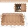 GRANNY SAYS Scalloped Edge Rectangle Wicker Serving Tray Coffee Table Tray Serving Trays with Handles Decorative Tray for Entryway Coffee Table Woven Tray for Serving 15 11 2