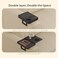 Wealone Black Couch Arm Tray with 2 Rotatable Tray Adjustable Sofa Arm Clip Table with Storage Box 360 Phone Holder Bamboo Couch Armrest Table for Snacks Drinks or Dining