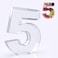 RUFHVTY 11 Acrylic Number Charcuterie Box Reusable Fillable Alphabet Number Shaped Form Tray for Birthday Anniversaries Party Decorative Serving Plates Display Candy Cake 5