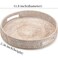 XIMISISE 118 Round Rattan Tray Hand Woven Serving Tray with Handles Wicker Serving Basket Decorative Tray for Home Decor Whitewash