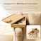 Wealone Mini Couch Arm Table for Narrow Armrest Bamboo Sofa Arm Tray with Storage Box Rotating Tabletop Phone Stand Adjustable Sofa Arm Table Clip for Snacks or Dining Width of Armrest 17 Inch