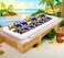BCWATERFUNPD Inflatable Cooler Table 2 Pack Inflatable Serving Bars Floating Pool Cooler Bar Ice Buffet Serving Trays Keep Food Drinks Salad Cool Party Supplies for BBQ Picnic