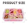 HRXFOZ Divided Serving Tray with Lid and Handle8 Compartments Snacks BoxSnack Fruit TrayVeggie TrayPortable Platter for Candy Fruits Nuts Snack Party Entertaining Picnic 2PCS Pink
