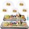 Tiangrid 8 Pcs Glitter Inflatable Serving Bar Kit Includes 2 Salad Buffet Tray with Drain Plug 5 Mesh Food Cover 1 Inflator Inflatable Food Drink Containers for Outdoors Pool Party CampingBlack