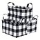 Kaaltisy Buffalo Storage Basket Black and White Foldable Storage Baskets Buffalo Plaid Cube Storage Bins for Shelves Home Office Organizer Containers for Closet Towels Drawers 3 Pack