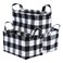 Kaaltisy Buffalo Storage Basket Black and White Foldable Storage Baskets Buffalo Plaid Cube Storage Bins for Shelves Home Office Organizer Containers for Closet Towels Drawers 3 Pack