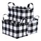 Kaaltisy Buffalo Storage Basket Black and White Foldable Storage Baskets Buffalo Plaid Cube Storage Bins for Shelves Home Office Organizer Containers for Closet Towels Drawers 3 Pack