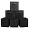 PowerKing Collapsible Storage Cubes with Handles Fabric Foldable Bins for Closet Shelves Durable Organization Storage Bins 105 x 11 x 105 6 Pack Black