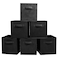 PowerKing Collapsible Storage Cubes with Handles Fabric Foldable Bins for Closet Shelves Durable Organization Storage Bins 105 x 11 x 105 6 Pack Black