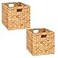 M4DECOR Storage Cube 105 x 105in Wicker Storage Baskets for Shelves Water Hyacinth Storage Baskets Square Wicker Storage Basket 2 Packs 105in