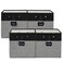 FinishingBo 13x13x13 Inches Fabric Storage Bin with Handles Cube Storage Bins Storage Baskets for Organizing Shelf Home Closet4 Pack Black and Grey