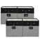 FinishingBo 13x13x13 Inches Fabric Storage Bin with Handles Cube Storage Bins Storage Baskets for Organizing Shelf Home Closet4 Pack Black and Grey