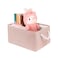 LordCom Storage Bins with Sturdy Cotton Handles1 Pack Fabric Storage Baskets for Organizing use for Office Home Book Clothes Toys Closet Boxes Large Pink 157x118x79 inches