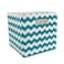 DII Collapsible Polyester Storage Cube Chevron Teal Large