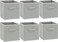 Simple Houseware Foldable Cube Storage Bins 11Inch Gray 6Pack Fabric Cubes Organizer for Closet or Shelves