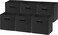 Simple Houseware Foldable Cube Storage Bins with Handles 11Inch Black 6Pack Fabric Cubes Organizer for Closet or Shelves