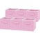 Simple Houseware Foldable Cube Storage Bins 11Inch Pink 6Pack Fabric Cubes Organizer for Closet or Shelves