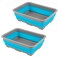 Wakeman Collapsible Bucket for Cleaning 2Pack 727L Foldable Wash Bin Dish Tubs Collapsible Wash Basin or Camping Sink Set for Beach Tailgating or Soaking Laundry Cleaning Supplies by Blue