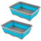 Wakeman Collapsible Bucket for Cleaning 2Pack 727L Foldable Wash Bin Dish Tubs Collapsible Wash Basin or Camping Sink Set for Beach Tailgating or Soaking Laundry Cleaning Supplies by Blue