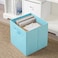 PowerKing Collapsible Storage Cubes with Handles Fabric Foldable Bins for Closet Shelves Durable Organization Storage Bins 105 x 11 x 105 6 Pack Blue