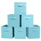 PowerKing Collapsible Storage Cubes with Handles Fabric Foldable Bins for Closet Shelves Durable Organization Storage Bins 105 x 11 x 105 6 Pack Blue