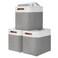 DULLEMELO Storage Baskets 17 inch Large Basket for Blanket Living Room Foldable Storage Bins Baskets for Organizing 3 Pack Blanket Storage Baskets Organizer for HomeOfficeClosetWhiteGrey