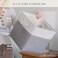 OrganiHaus 13x13 Cube Storage Bins 4 Pack Foldable Cube Storage Organizer w Rope Handles Collapsible Fabric Bins for Toys Clothes Closet Organization Fabric Square Baskets OffWhite