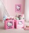 Idea Nuova Hello Kitty Set of 2 Storage Cubes with Handles Durable Foldable Fabric Organizer Bins for Bedroom Closet Nursery Dorm 10x10x10 Inch Cube Storage Baskets for Toys Clothes Shelves