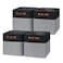 Temary Storage Baskets Fabric Storage Cubes 4 Pack Basket for Organizing Collapsible Cloth Baskets with Handles for Shelves Closet BlackGray