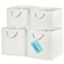 OrganiHaus 12x12 Cube Storage Bins 4 Pack Foldable Cube Storage Organizer w Rope Handles Collapsible Fabric Bins for Toys Clothes Closet Organization Fabric Square Baskets OffWhite