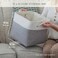 OrganiHaus 12x12 Cube Storage Bins 4 Pack Foldable Cube Storage Organizer w Rope Handles Collapsible Fabric Bins for Toys Clothes Closet Organization Fabric Square Baskets OffWhite