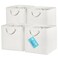 OrganiHaus 12x12 Cube Storage Bins 4 Pack Foldable Cube Storage Organizer w Rope Handles Collapsible Fabric Bins for Toys Clothes Closet Organization Fabric Square Baskets OffWhite