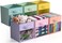 Sorbus 11 Inch Storage Bins with Clear Window 6 Foldable Baskets for Organizing Clothes Toys Books Sturdy Collapsible Fabric Storage Cubes with Handle Storage Baskets for Shelves Closets