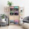 Sorbus 11 Inch Storage Bins with Clear Window 6 Foldable Baskets for Organizing Clothes Toys Books Sturdy Collapsible Fabric Storage Cubes with Handle Storage Baskets for Shelves Closets