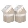 Univivi Fabric Storage Cubes 12 inch Cube Storage Bins with Rope Handles Storage Baskets Cubes Organizer for Home Shelf Closet WhiteBeige Brown 4Pack