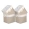 Univivi Fabric Storage Cubes 12 inch Cube Storage Bins with Rope Handles Storage Baskets Cubes Organizer for Home Shelf Closet WhiteBeige Brown 4Pack