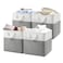 Patvingot 13x13x13 Cube Storage Bins4 Pack Large Foldable Fabric Storage Cubes with Handles for Organizing Home Closet Shelf OfficeWhiteGray